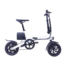 electric bicycle Electric Bike Folding Electric Bike, Adjustable Speed ​​12"Urban Bike, Range 25km, Battery 36V / 6.0Ah 350W, Adult Unisex, White