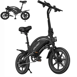 Kanpe Bike Folding Electric Bikes For Adults, 7.5AH 48V E Bike Womens Electric Assisted Pedal Bike, 15Miles Range & App Control, Portable 14’’ Adult Mens Electric Bicycle E-bikes