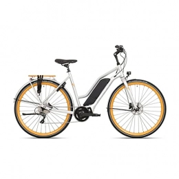 FRAPPE Bike FRAPPE FSD M400 Electric Hybrid Bike, Silver, 49CM