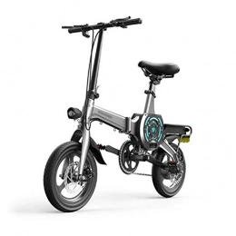 Gaoyanhang Electric Bike Gaoyanhang 14 inch Folding Electric Bike 36V10AH Electric Bicycle Small car assisted mobility battery car (Color : Gray)