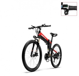 GASLIKE Bike GASLIKE Adult 26 Inch Electric Mountain Bike Soft Tail, 36V Lithium Battery Electric Bicycle, Foldable Aluminum Alloy Frame, 21 Speed, B