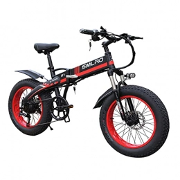 GEETAC Bike GEETAC Electric Folding Bicycle for Adults, 7 Speeds Electric Mountain Outdoor Bike 4.0 Fat Tire E-Bike All Terrain with 20