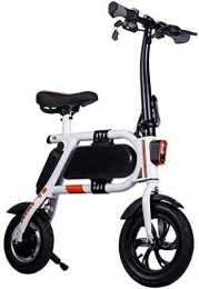 GJJSZ Electric Bike GJJSZ Folding Electric Bike, Mini Electric Bicycle Adult Two-Wheel Mini Pedal Electric Car with LED Lighting Lithium Battery Bike Outdoors Adventure