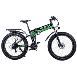 GUNAI  GUNAI Electric Bike, 26 Inch 21 Speed Mountain Bike with 1000W Brushless Motor and Disc Brake(Green)