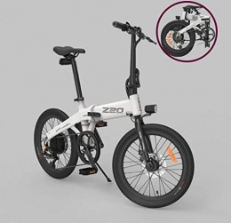 GUOJIN Electric Bike GUOJIN 250W Electric Bicycle with Removable 36V 10 ah Lithium-Ion Battery, 20" Off-Road Wheels Premium Full Suspension and 6 speed gear, White