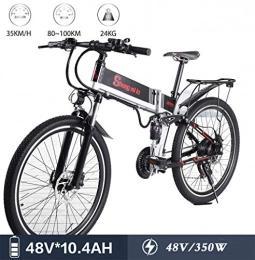 GUOJIN Electric Bike GUOJIN 26" Electric Bike, Electric Bicycle with 350W Motor, 48V 10Ah Battery, Change Speed bike, Outdoor Urban Road Bikes, Black
