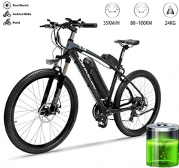 GUOJIN Electric Bike GUOJIN 26 Inch Tires E-bike 3 Riding Modes 25km / h 10Ah Lithium Battery, Saddle Adjustable, Dual Disc Brakes Electric Bicycle for Commuting, Gray
