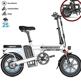 GUOJIN Electric Bike GUOJIN City Electric Bicycle Bike, Electric Commute Bicycle Ebike with 350W Motor and 48V 16.8Ah Lithium Battery, Three Modes (up to 25 km / h), White