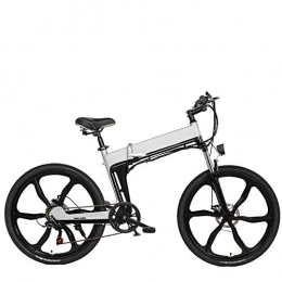 HHHKKK Bike HHHKKK 26" Electric mountain bike, Foldable Adult Double Disc Brake and Full Suspension, E-ABS Double Disc Brake, Helps to Last More Than 120 Kilometers, 27 Speed48V12Ah