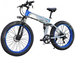 Leifeng Tower Bike High-speed Electric Bicycle Ebikes Folding Moutain Bike Lightweight 350W 48V, Mens Women Mountain Folding E-Bike 7 Speed Transmission System, with 26Inch Tire And LCD Screen (Color : Blue)