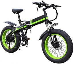 Leifeng Tower Bike High-speed Electric Bikes for Adult 1000w Foldable Electric Bike 20inch Wide Rim 7-speed Ebike with 48v 14ah Removable Lithium Battery Powerful All Terrain Beach Electric Bike ( Color : Green 1000w )