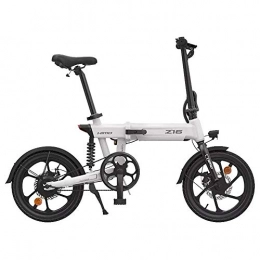 HIMO Bike HIMO Z16 light travel three-stage folding, hidden lithium battery, high-strength shock absorber, Maximum cruising range 80KM Folding Electric Power Assisted Bike (White)