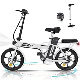 HITWAY  HITWAY Electric Bike E-Bike Foldable City Bikes 8.4h Battery, 250W Motor, Assist Range Up to 35-70Km BK5