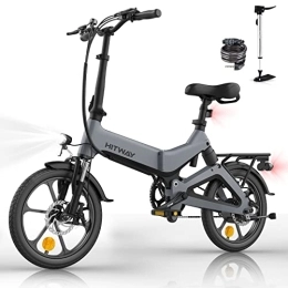 HITWAY  HITWAY Electric Bike Lightweight 250W Electric Foldable Pedal Assist E-Bike with 7.5Ah Battery, 16inch, for Teenager and Adults (QW02)