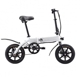 HMEI Bike HMEI 250W Electric Bike Foldable for Adults Lightweight 14 Inch Aluminum Alloy Disc Electric Bicycle 36V Lithium Electric Bike (Color : Silver white, Size : Single speed)