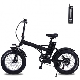 HMEI Bike HMEI 800W / 500W Mountain Electric Bike Foldable for Adults 20 Inch Fat Tire Electric Bicycle 48V 12.8Ah Lithium Battery Electric Beach Bike 45km / H (Color : 500W 15ah 1 Battery)