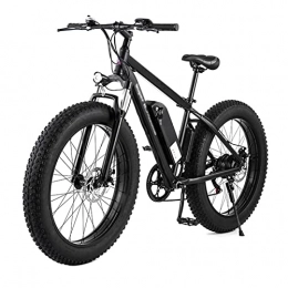 HMEI Electric Bike HMEI EBike Adults Electric Bike 1000W Motor Max Speed 28Mph 26"Fat Tire Electric Bicycle 48V 17Ah Lithium Battery Snow Beach E-Bike Dirt Bicycles (Color : Black)