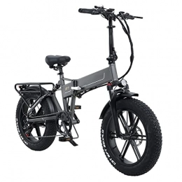 HMEI Bike HMEI Electric Bike Foldable 20 Inch 4.0 Fat Tire Electric Bicycle Folding 800W 48V12.8Ah Lithium Battery Adult E Bike (Color : Gray)