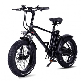 HMEI Electric Bike HMEI Electric Bikes for Adults 750W Adult Electric Bike 20'' Fat Tire Electric Bicycle 15Ah Removable Lithium Battery Electric Bike Electric Mountain Bike (Color : Black)