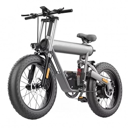 HMEI Bike HMEI Electric Bikes for Adults Electric Bike for Adults 300 Lbs 25 Mph Electric Mountain Bicycle 500W 48V Fat Tire 20 Inch Fat Tire Ebike (Color : Space grey, Motor : 48V 500W)