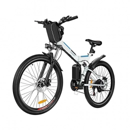 HMEI Bike HMEI Electric Bikes for Adults Electric Bike for Adults Foldable 250W 26 Inch tire 14 mph 21 Speed Mountain Electric Power 36V 8AH Lithium-Ion Battery Aluminum Alloy Electric Bike (Color : White)