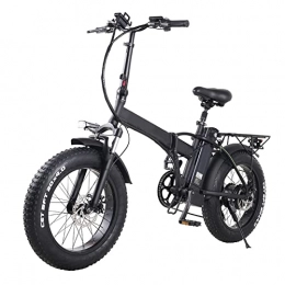 HMEI Bike HMEI Electric Bikes for Adults Foldable Electric Bike for Adults 20 Inch Fat Tire 48V Lithium Battery Mountain Bikes 500W / 750W Ebike 20 Inch 4.0 Fat Tire Electric Bicycle (Color : Black, Size : 750W)