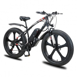 HMEI Bike HMEI Electric Bikes for Adults Men 1000W Electric Bike for Adults 28MPH 26 * 4.0 Fat Tire 48V Lithium Battery 12Ah Snow Electric Bicycle (Color : Black, Number of speeds : 21)