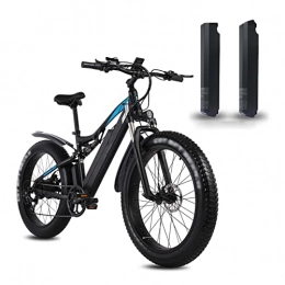 HMEI Bike HMEI Electric Bikes for Adults Men Electric Bicycles For Men 1000W 26 Inch Fat Tire Adult Snow Electric Bike 48V Motor 17ah MTB Mountain Aluminum Alloy Electric Bicycle (Color : 2 Battery)