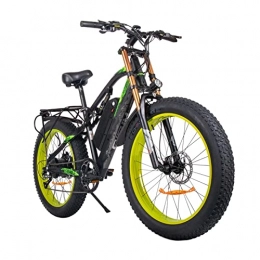 HMEI Bike HMEI Electric Bikes for Adults Men Electric Bike for Adults 26'' Ebike with 1000W Motor, 27MPH Electric Mountain Bike, Removable 48V / 17Ah Battery, 9-speed shift (Color : Black-green)