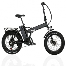 HMEI Bike HMEI Foldable Electric Bike 1000W Motor 20 inch Fat Tire Electric Mountain Bicycle 48V Lithium Battery Snow E Bike (Color : Black, Size : A)