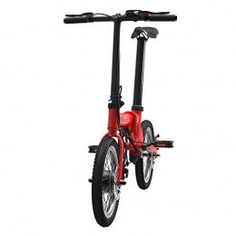 Hold E-Bikes Bike Hold E-Bikes Folding Bicycle, 16" Rack and Fenders, 32lb Lightweight Aluminum Frame Foldable Bike, 6 Speed Portable Mini Folding Pedals Bike@Red