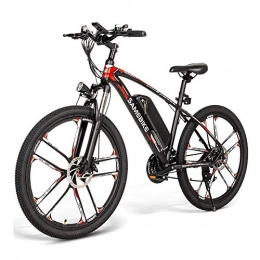 HOME-MJJ Bike HOME-MJJ Electric Mountain Bike 26" 48V 350W 8Ah Removable Lithium-Ion Battery Electric Bikes For Adult Disc Brakes Load Capacity 100 Kg, Black