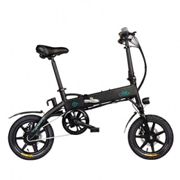 HOOGAO Bike HOOGAO FIIDO D1 Folding Mountain Electric Bike 14" Tire Lightweight E-bike 250W 36V with LCD Screen Shock Absorption Mechanism Electric Bicycle for Adults City Commuting Outdoor Cycling-Black (Black)