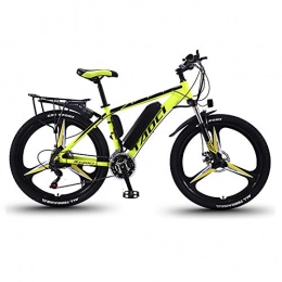 Hyuhome Bike Hyuhome Electric Bikes for Adult, Magnesium Alloy Ebikes Bicycles All Terrain, 26" 36V 350W 13Ah Removable Lithium-Ion Battery Mountain Ebike for Mens, Yellow, 13Ah80Km