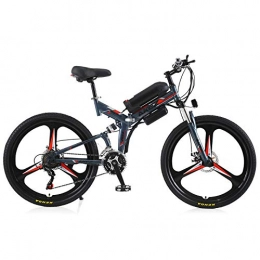 Hyuhome Electric Bike Hyuhome Electric Mountain Bikes for Adults, Foldable MTB Ebikes for Men Women Ladies, 360W 36V 8 / 10 / 13AH All Terrain 26" Mountain Bike / Commute Ebike, black spoke wheel, 8AH