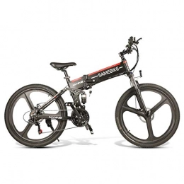 JUYUN Electric Bike JUYUN 26" Electric Bike for Adults, 350W Folding Electric Mountain Bike with 48V 10.4Ah Battery, Professional 21 Speed Gears, Alloy Frame, Commuting Bike