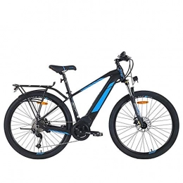 KKKLLL Electric Bike KKKLLL Electric Power Mountain Bike 500 Lithium Battery Centre Aluminium Alloy Frame Bicycle Disc Brake 9 Speed Blue