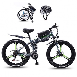 L-LIPENG Electric Bike L-LIPENG 26inch Folding Electric Mountain Bike 350w / 36v Motor Removable Lithium Battery 30km / h dual disc Brake led Display Professional 21-Speed gear Beach snow bike, Gray, 8ah 40km