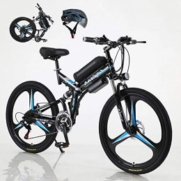 L-LIPENG Electric Bike L-LIPENG 26inch Folding Mountain Electric bike 350w Motor 36v / 8ah / 10ah Cruising Range 50 / 70km Removable Lithium Battery Double disc Brake Professional 21-Speed gear, Black, 8ah 50km