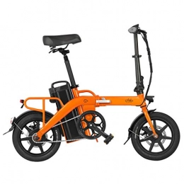 Fiido Bike L3 FIIDO System Folding Electric Bicycle Adult Electric Bicycles Foldable Electric Bike Cycling for Outdoor (Orange A)