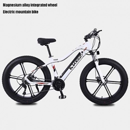 Laicve Bike Laicve Outdoor Lightweight Adult Fat Tire Electric Mountain Bike for Adult Men And Women, Beach Snow Bike Cruiser Bikes