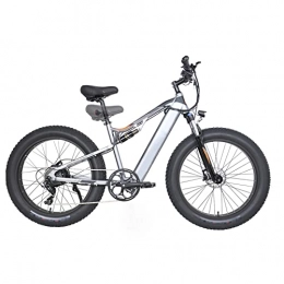 LDGS Electric Bike LDGS ebike Electric Bike for Adults 750W Electric Mountain Bicycle 26 * 4.0 Fat inch Tire 48V Removable Battery Ebike (Color : Dark Grey, Number of speeds : 9)
