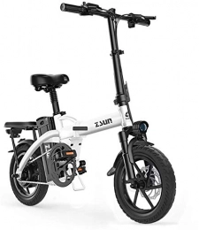 Leifeng Tower Electric Bike Leifeng Tower High-speed Fast Electric Bikes for Adults Electric Bike for Adults 48V Urban Commuter Folding E-bike Folding Electric Bicycle Max Speed 25 Km / h Load Capacity 150 Kg (Color : White)