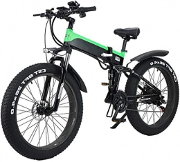 Leifeng Tower Bike Leifeng Tower High-speed Folding Electric Mountain City Bike, LED Display Electric Bicycle Commute Ebike 500W 48V 10Ah Motor, 120Kg Max Load, Portable Easy To Store (Color : Green)