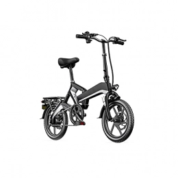 Liangsujian Electric Bike Liangsujian Electric Bicycle 400w 48V10ah Lithium Battery 16 Inch Tire Electric Mini Folding E Bike Elektrische Motorcycle for Men Women (Color : Black)