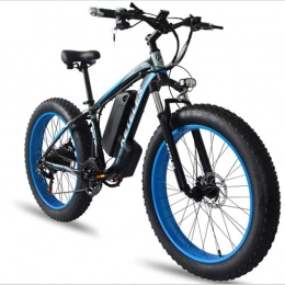 LIROUTH Electric Bike LIROUTH 48V 1000W Electric Mountain Bike 26 Inch Fat Tire Electric Bike Beach Cruiser Men's Sports Mountain Bike Full Suspension Lithium Battery Hydraulic Disc Brake, Electric Cross Country Bikev