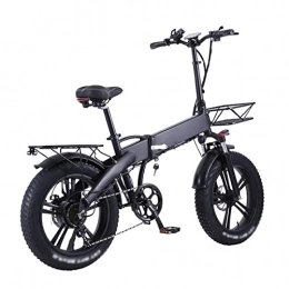 LIU Electric Bike Liu 750W Electric Bike Foldable for Adults Lightweight 20 Inch Fat Tire Powerful E Bikes 48V Battery Electric Bicycle (Color : 750W 2 battery)