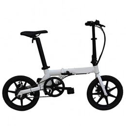 LKLKLK Bike LKLKLKLK Folding Electric Bicycle 16" Wheels Motor 3 Types Of Riding Modes 5 Gears, White