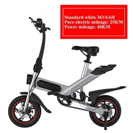 LKLKLK Bike LKLKLKLK Folding Electric Bike with 36 V 6 Ah Lithium-Ion Battery, 12 Inch Ebike with 250 W Brushless Motor silver