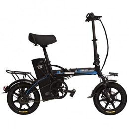 LUO Electric Bike LUO Electric Bike 14 inch Electric Bicycle, 350W / 240W Motor, 48V 23.4Ah Large Capacity Lithium Battery, 5 Grade Assist Folding Ebike, Disc Brakes, Black Blue